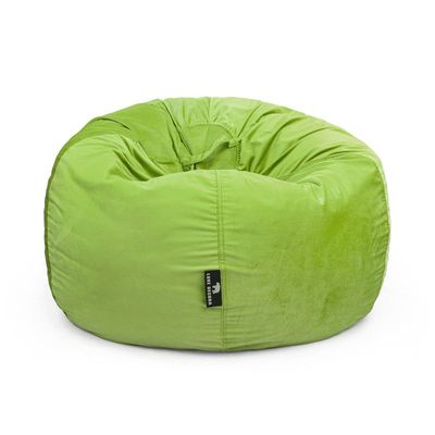 Luxe Decora Nest Soft Suede Bean Bag with Removable Layer | Washable | Perfect for Indoor Relaxation | Kids & Adults | Soft Velvet Finish | Filled with Polystyrene Beads(Kids, Lush Green)