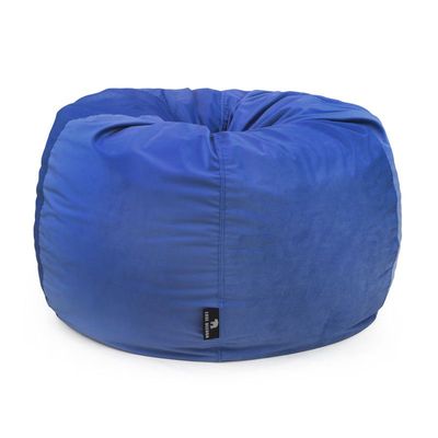 Luxe Decora Nest Soft Suede Bean Bag with Removable Layer | Washable | Perfect for Indoor Relaxation | Kids & Adults | Soft Velvet Finish | Filled with Polystyrene Beads(Kids, Royal Blue)