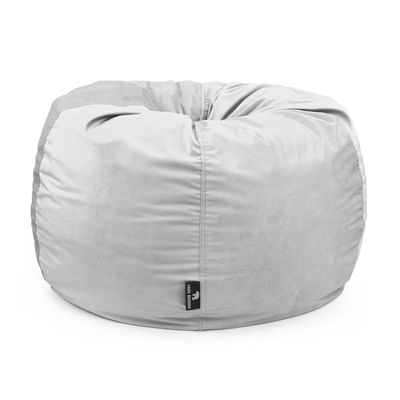 Luxe Decora Nest Soft Suede Bean Bag with Removable Layer | Washable | Perfect for Indoor Relaxation | Kids & Adults | Soft Velvet Finish | Filled with Polystyrene Beads(Kids, White)