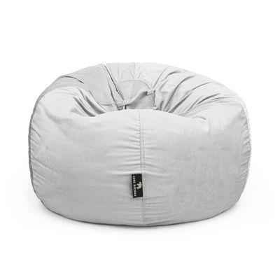 Luxe Decora Nest Soft Suede Bean Bag with Removable Layer | Washable | Perfect for Indoor Relaxation | Kids & Adults | Soft Velvet Finish | Filled with Polystyrene Beads(Kids, White)