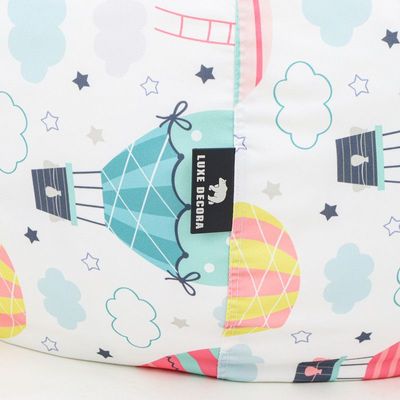 Luxe Decora Kids Collection | Cloud Cruiser | Soft Fabric Bean Bag for Kids | Washable | Filled with Polystyrene Beads | Perfect for Playtime and Relaxation(Small)