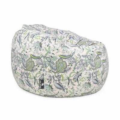 Luxe Decora Flora Collection | Wild Grove | Jungle-Inspired Bean Bag | Soft Fabric | Filled with Polystyrene Beads | Comfortable Seating | Washable Cover | Kids & Adult Sizes (Small) 