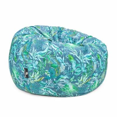 Luxe Decora Flora Collection | Tropical Lagoon | Cozy Soft Fabric Bean Bag | Washable Cover | Filled with Polystyrene Beads | Perfect for Kids and Adults (Small) 