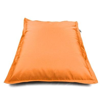 Luxe Decora Grande Bean Bag | Relaxing Outdoor Poolside & Beach Lounger | Water-Repellent Olefin Fabric | Removable Cover | Filled with Polystyrene Beads | Adults & Kids (Sunburst Orange, Large)