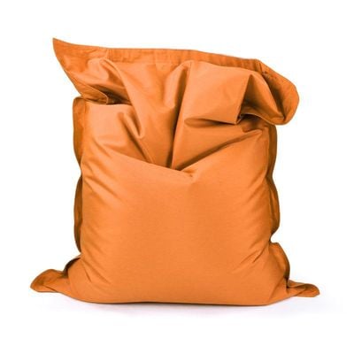 Luxe Decora Grande Bean Bag | Relaxing Outdoor Poolside & Beach Lounger | Water-Repellent Olefin Fabric | Removable Cover | Filled with Polystyrene Beads | Adults & Kids (Sunburst Orange, Large)