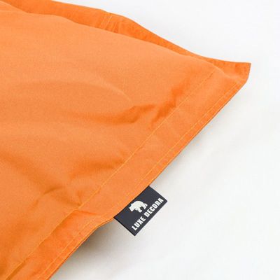 Luxe Decora Grande Bean Bag | Relaxing Outdoor Poolside & Beach Lounger | Water-Repellent Olefin Fabric | Removable Cover | Filled with Polystyrene Beads | Adults & Kids (Sunburst Orange, Large)