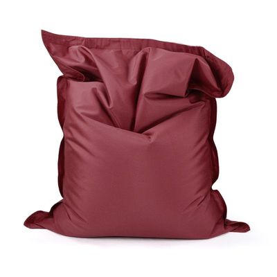 Luxe Decora Grande Bean Bag | Relaxing Outdoor Poolside & Beach Lounger | Water-Repellent Olefin Fabric | Removable Cover | Filled with Polystyrene Beads | Adults & Kids (Burgundy, Large)