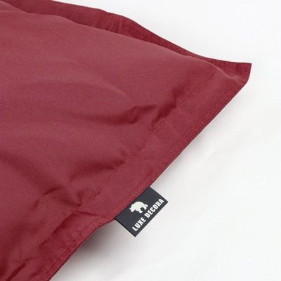 Luxe Decora Grande Bean Bag | Relaxing Outdoor Poolside & Beach Lounger | Water-Repellent Olefin Fabric | Removable Cover | Filled with Polystyrene Beads | Adults & Kids (Burgundy, Large)