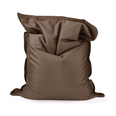 Luxe Decora Grande Bean Bag | Relaxing Outdoor Poolside & Beach Lounger | Water-Repellent Olefin Fabric | Removable Cover | Filled with Polystyrene Beads | Adults & Kids (Caramel Brown, Large)