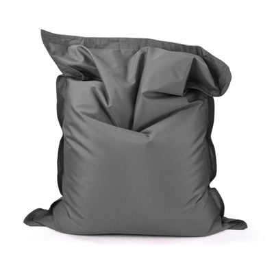 Luxe Decora Grande Bean Bag | Relaxing Outdoor Poolside & Beach Lounger | Water-Repellent Olefin Fabric | Removable Cover | Filled with Polystyrene Beads | Adults & Kids (Charcoal Grey, Large)