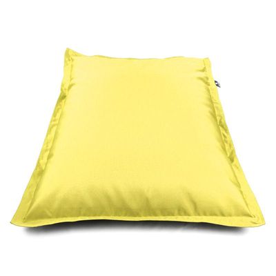 Luxe Decora Grande Bean Bag | Relaxing Outdoor Poolside & Beach Lounger | Water-Repellent Olefin Fabric | Removable Cover | Filled with Polystyrene Beads | Adults & Kids (Sunshine Yellow, Large)