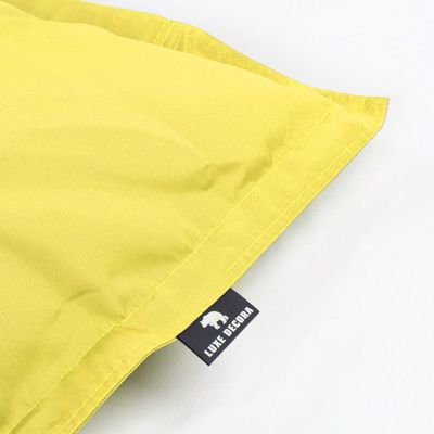 Luxe Decora Grande Bean Bag | Relaxing Outdoor Poolside & Beach Lounger | Water-Repellent Olefin Fabric | Removable Cover | Filled with Polystyrene Beads | Adults & Kids (Sunshine Yellow, Large)