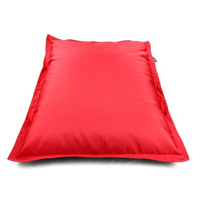 Luxe Decora Grande Bean Bag | Relaxing Outdoor Poolside & Beach Lounger | Water-Repellent Olefin Fabric | Removable Cover | Filled with Polystyrene Beads | Adults & Kids (Scarlet Red, Large)