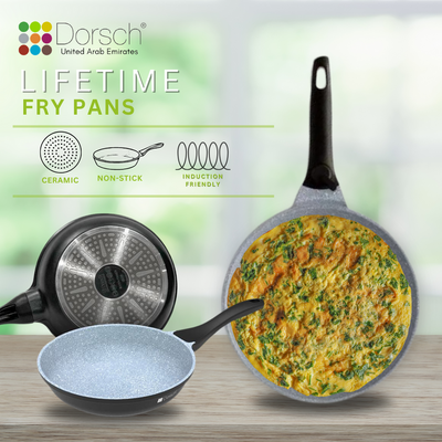 Dorschhome Lifetime Fry Pan 20 CM - Non-Stick "PROGLIDER" Ceramic Coating - Durable, Scratch Resistant - TUV Certified - Optimal Heat Distribution - Induction Ready for Effortless Cooking!