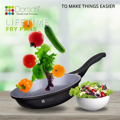 Dorschhome Lifetime Fry Pan 20 CM - Non-Stick "PROGLIDER" Ceramic Coating - Durable, Scratch Resistant - TUV Certified - Optimal Heat Distribution - Induction Ready for Effortless Cooking!