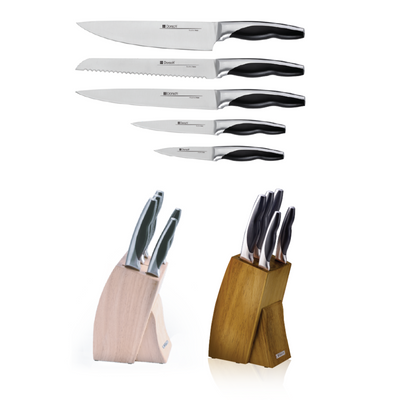 Dorsch Home Knife Set | Stainless Steel Kitchen Knives with Ergonomic Comfortable Grip and 2 Years Warranty (6 Pcs Set)
