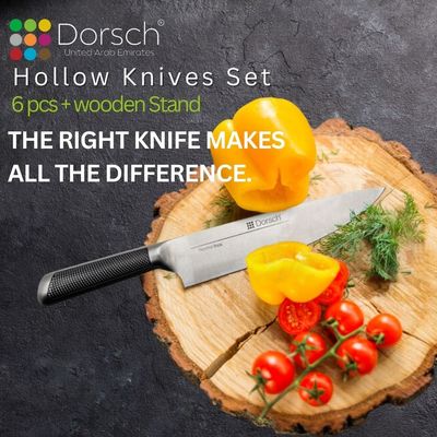 Dorsch Home Knife Set | Stainless Steel Kitchen Knives with Ergonomic Comfortable Grip and 2 Years Warranty (6 Pcs Set)
