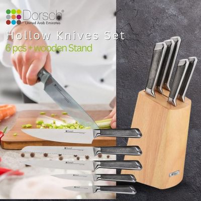 Dorsch Home Knife Set | Stainless Steel Kitchen Knives with Ergonomic Comfortable Grip and 2 Years Warranty (6 Pcs Set)

