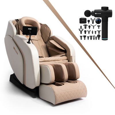 JC Buckman IndulgeUs Massage Chair + BlissUs Gun Massager