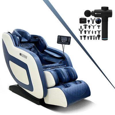 JC Buckman IndulgeUs Massage Chair + BlissUs Gun Massager