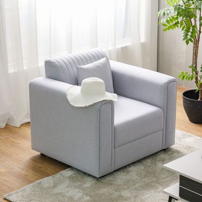 Kean 1-Seater Fabric Sofa - Grey - With 5-Year Warranty