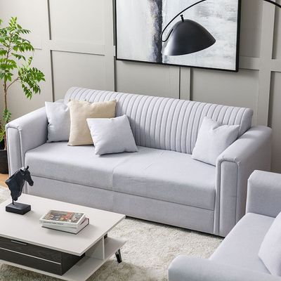 Kean 3-Seater Fabric Sofa - Grey - With 5-Year Warranty