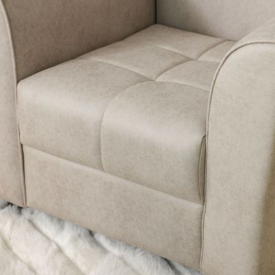 Cosica 1-Seater Fabric Sofa - Beige - With 5-Year Warranty