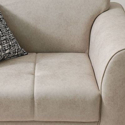 Cosica 1-Seater Fabric Sofa - Beige - With 5-Year Warranty