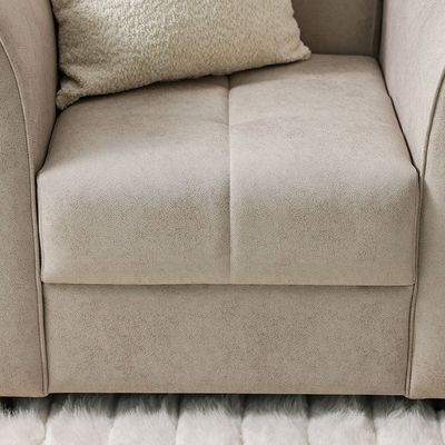 Cosica 1-Seater Fabric Sofa - Beige - With 5-Year Warranty