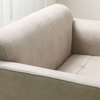 Cosica 1-Seater Fabric Sofa - Beige - With 5-Year Warranty