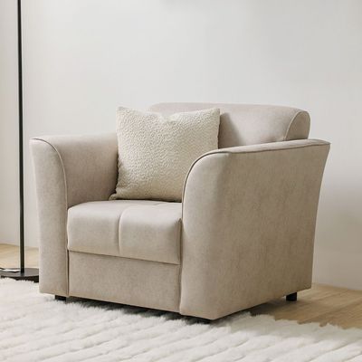 Cosica 1-Seater Fabric Sofa - Beige - With 5-Year Warranty