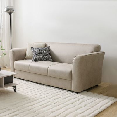 Cosica 3-Seater Fabric Sofa - Beige - With 5-Year Warranty