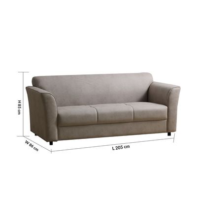 Cosica 3-Seater Fabric Sofa - Beige - With 5-Year Warranty