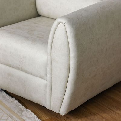 Jade 1-Seater Fabric Sofa - Cream - With 5-Year Warranty