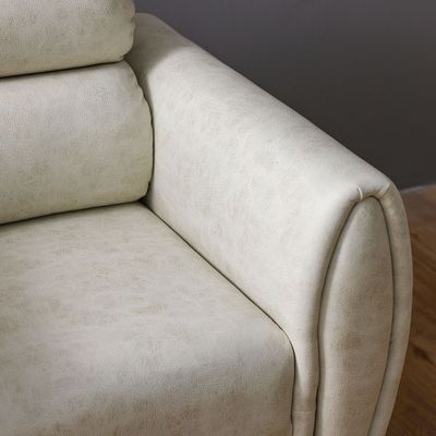 Jade 1-Seater Fabric Sofa - Cream - With 5-Year Warranty