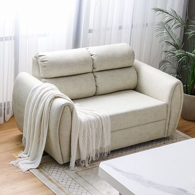 Jade 2-Seater Fabric Sofa - Cream - With 5-Year Warranty