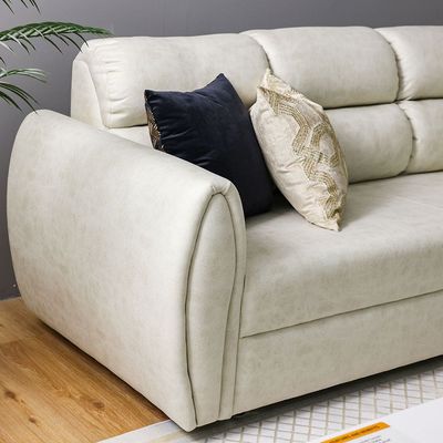 Jade 3-Seater Fabric Sofa - Cream - With 5-Year Warranty