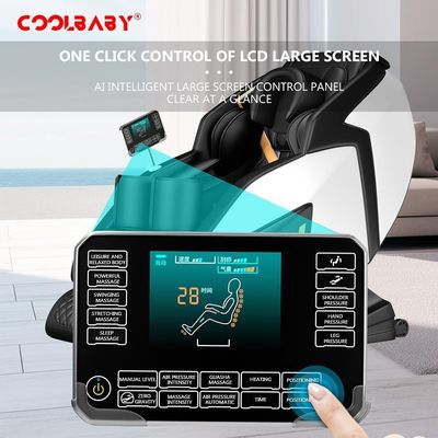 COOLBABY New Space Zero Gravity 8D Flexible Massage Head with Electric Massage Chair, HIFI Bluetooth Stereoscopic Speaker and Romantic Atmosphere Light Z9A