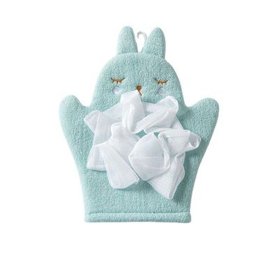 Mei Lifestyle Bunny Bath Gloves – Exfoliating Grooming Glove & Spa Bath Accessories for a Refreshing Cleanse