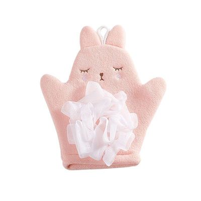 Mei Lifestyle Bunny Bath Gloves – Exfoliating Grooming Glove & Spa Bath Accessories for a Refreshing Cleanse