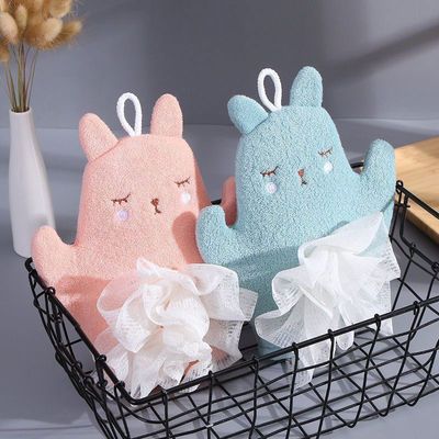 Mei Lifestyle Bunny Bath Gloves – Exfoliating Grooming Glove & Spa Bath Accessories for a Refreshing Cleanse