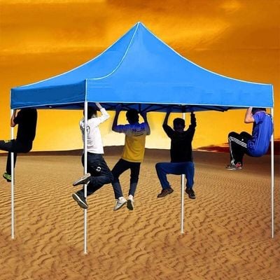 COOLBABY Gazebo 3x3 M Portable event Canopy Tent-Pop Up Instant Shelter Sun Protection Shade for Outdoor Camping Picnics Beach Garden Sports Party-Camping Tent (Blue)