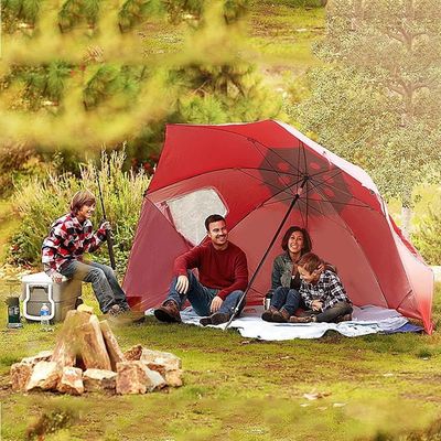 COOLBABY Umbrella Shelter,SPF 50+ Sun and Rain Canopy Umbrella for Beach and Sports Events,Blue