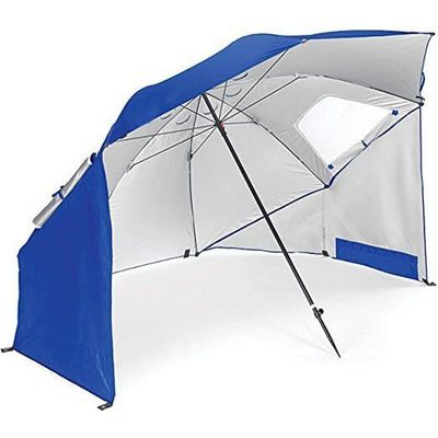 COOLBABY Umbrella Shelter,SPF 50+ Sun and Rain Canopy Umbrella for Beach and Sports Events,Blue