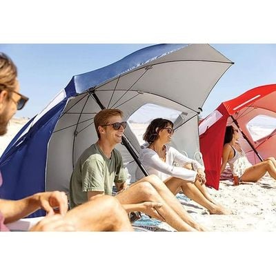 COOLBABY Umbrella Shelter,SPF 50+ Sun and Rain Canopy Umbrella for Beach and Sports Events,Blue