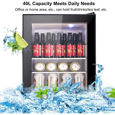 COOLBABY 40L Electronic Semiconductor Refrigerator,Mini Fridge,Compact Refrigerator,Storage Fruits Drinks,Fridge For Hotel/Home/Kitchen