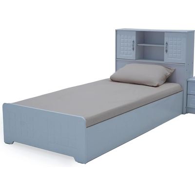  Wooden Single Bed,With Storage Headboard,Without Matress. L190xW90 White