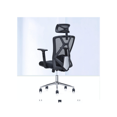  Ergonomic Office Chair – High Back Desk Chair with Adjustable Lumbar Support, 3D Metal Headrest and Armrests – 130° Computer Chair Mesh Rocking Chair, Black