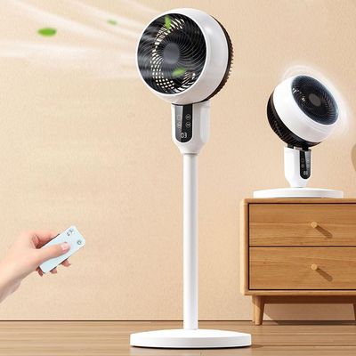 COOLBABY Floor Standing Fan Desktop Air Circulator Household Floor Ceiling Fan, 8 Speed Levels Adjustable Height Fan with Timer,Remote Control, & Powerful Floor Fan for Bedroom, Home, Office