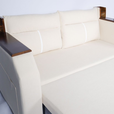 Modern Smart Sofa Bed -Multi Functions -With Bult-in Storage Space - Bluetooth Speaker - USB Ports 150Cm - Off White